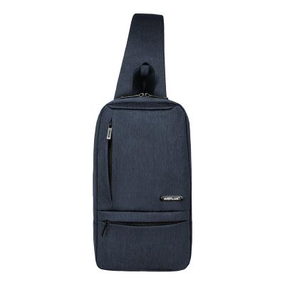 China 2022 Hot Sale Classic POLYESTER NAVY Unisex Lightweight Fabric 300D Heather Waterproof Chest Bag for sale