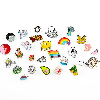 China Wholesale Europe small price cheap cute cartoon enamel pin badge decorate brooch pin for sale