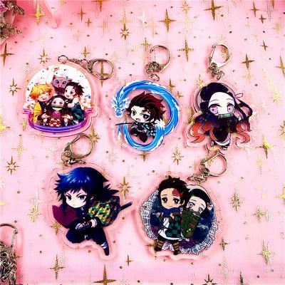 China Wholesale Acrylic Key Chain American Logo Custom Acrylic Keychain Custom Made Anime Demon Slayer Key Chain for sale