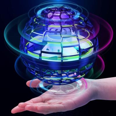 China Children's Toys Globe Manually Operated Flying Magic Ball RGB Led Lights Boomerang Spinner Rotating Rising Flying Ball Toys Lighting Toys for sale