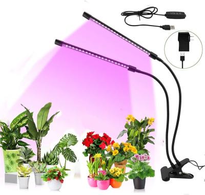 China Energy Saving 40 LED Double Head Plant Lights For Indoor Plants, Growing Lamp For Seed Grow Lights For Indoor Plants for sale