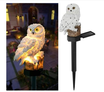 China Solar Garden LED Garden Lights Outdoor Decorative Resin Owl Lights with Stake for Garden Lawn Pathway Yard Decoration for sale