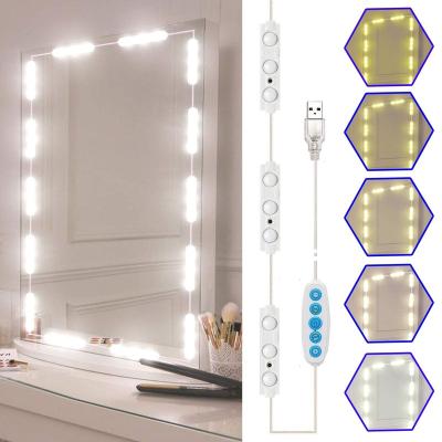 China Residential Led Vanity Mirror Lights Kit, 5 Color Hollywood Style Vanity Make Up Light, 11ft with Dimmable Color and Glow Lighting for sale