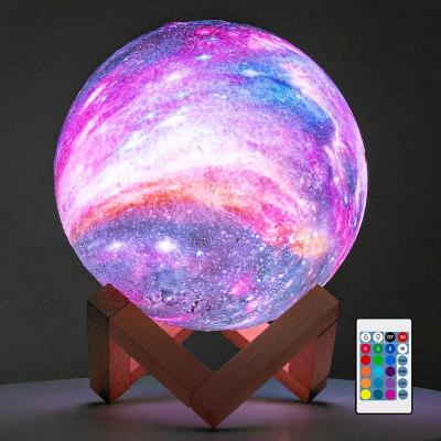 China Moon Lamp Kids Night Light 5.9 16 Inch Colors LED 3D Star Moon Light Contemporary Rechargeable Gifts, Remote & USB Touch Control for sale