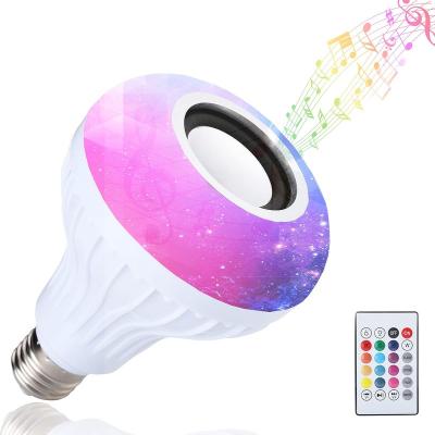 China Residential RGB LED Color Changing Light Bulb Tooth Light Music Smart Blue Speaker Shower Head with Remote for Living Room Bathroom for sale