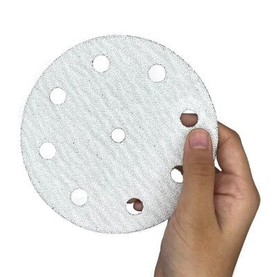 China 5 Inch Aluminum Oxide Sand Paper 125mm Polishing Sanding Disc With 9 Holes For Polishing for sale