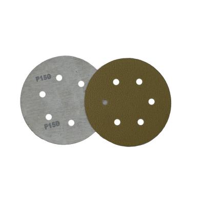 China Automotive Aluminum Oxide Polishing Abrasive Disc Manufacturers, Automotive Sandpaper Yellow 5 Inch 125 Mm Sand Paper Disc, Sanding Discs for sale