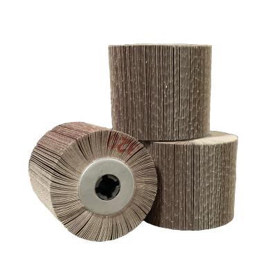 China Factory direct high quality emery cloth wire drawing fin wheel wire drawing sand paper sanding polishing and grinding for sale