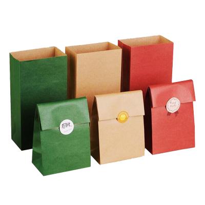 China Factory direct sales square bottom paper bag food bag biodegradable paper packaging takeout bag for food for sale