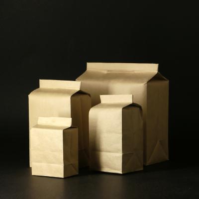 China Biodegradable can stand on its own craft paper bag with logo tea packaging food packaging dry bags for sale