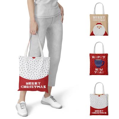 China Tote bag factory direct sales kids canvas bag Christmas canvas round bag for sale