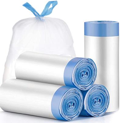 China Portable Wholesale Biodegradable Plastic Garbage Bag Drawstring Garbage Bag For Household Use for sale