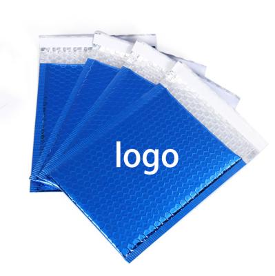 China Custom Express Bag Logo Blue Bubble Envelope Mailing Bag for sale