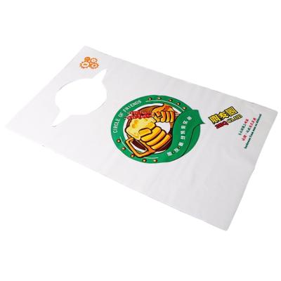 China Drinks / Food Custom Printed Bibs Disposable Plastic Lobster With PE Material for sale