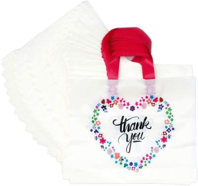 China Custom Luxury Plastic Shopping Bag Eco - Friendly Thank You Sell Eco Friendly Plastic Bag for sale