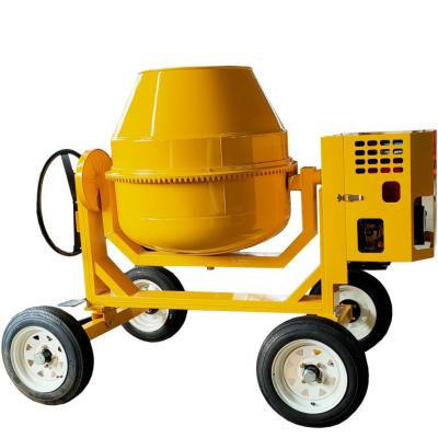 China 4 wheels 700 litres concrete mixer with diesel engine electric gasoline 2 bags cement machines portable for sale