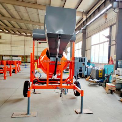 China Portable diesel Automatic Concrete Mixer Self loading hopper machine for sale