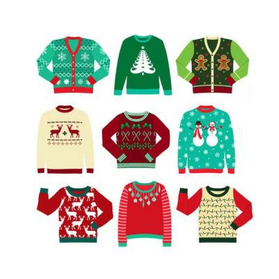 China Custom Cheap Acrylic Funny Baby Kids Sweater OEM Kids QUICK DRY Christmas Ugly Christmas Sweater for sale