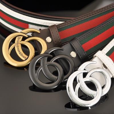 China Brand alloy buckle can be customized leather unisex belt, genuine designer belt for sale