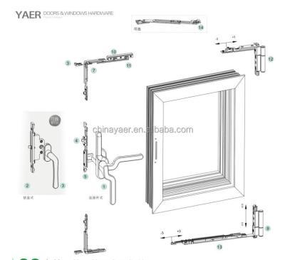 China Modern Hardware For Exterior Groove 20 Tilt And Turn Window System for sale