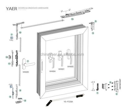 China Modern Aluminum Inward Open Tilt And Turn Window Hardware Made In China for sale