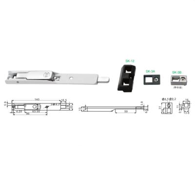 China YE-DS003 Modern double action aluminum door&window flushbolts for sale