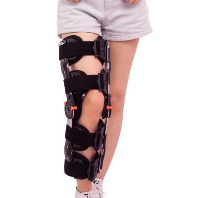 China Dual Axis Motion Control Hinges Medical Orthopedic Fracture Adjustable Neoprene ROM Hinged Ligament Knee Brace for sale