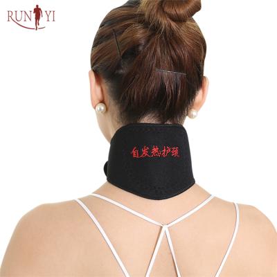 China Self Heater RUNYI Factory Wholesale Tourmaline Thermal Heat Belt Magnetic Warm Neck Brace for sale