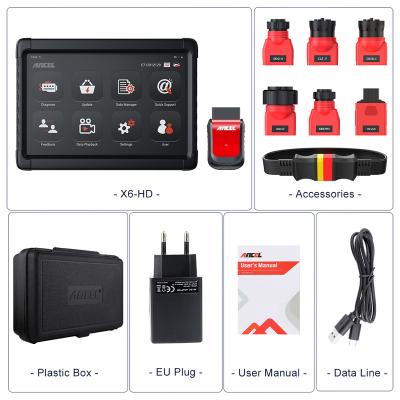 China ANCEL X6 HD Universal Heavy Duty Truck Diagnostic Scanner For Isuzu ABS DPF OBD2 Scanner For Diesel Trucks OBD Diagnostic Scan Tool for sale