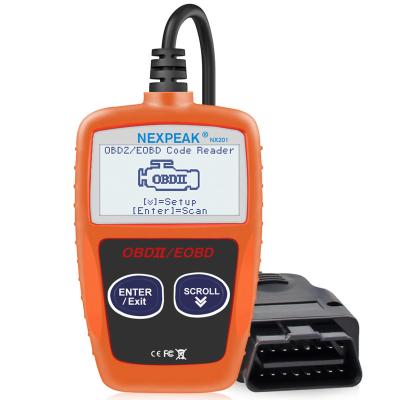 China NXPEAK NX201 OBD2 Multi Language OBD2 Automotive Scanner Universal Car Auto Diagnostics Reader ODB2 Code Tool Analyzer Engine PK E for sale