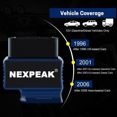 China NXPEAK NexzScan OBD2 Universal Diagnostic Scanner Wireless Code Reader Work with iOSAndroid Automotive Diagnostic Scanner for sale