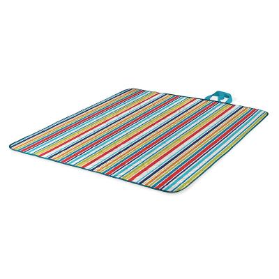 China Waterproof Outdoor Waterproof Portable Foldable Travel Striped Custom Picnic Blanket for sale