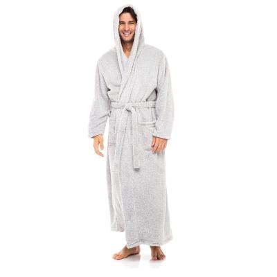 China 2022 Wholesale Hot Selling Thermal Warm Fleece Sleepwear Hotel Collection Bathrobe Custom Made Men With Pocket for sale