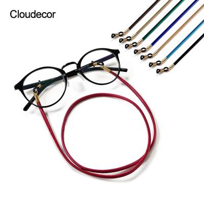 China Fashoin PU Sunglasses String Masked Leather Monocle Lanyard Necklace Chain Holder Men Strap Glasses Tie String Lanyard for sale