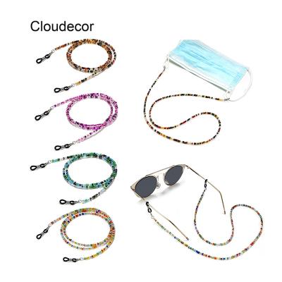 China Fashoin Small Bead Sunglasses Hanger Glasses Hanging Lanyard Beaded Masked Eyeglasses Strap Chain Holder Ropes for sale