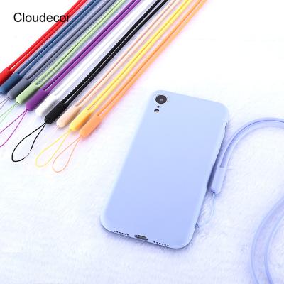 China Lanyard Hanging Neck Women Creative Comfortable Silicone Cell Phone Rope Student ID Card Keys Bags Sheath Long Lanyard for sale