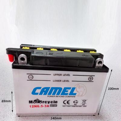 China Camel Brand Dry Battery Charger 12V 6Ah Lead Acid Battery For Honda Motorcycle 02 (E10) for sale