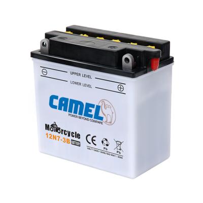 China Camel Brand 12V 7Ah Sealed Lead Acid Battery Motorcycle Bike Price 02 (E10) for sale