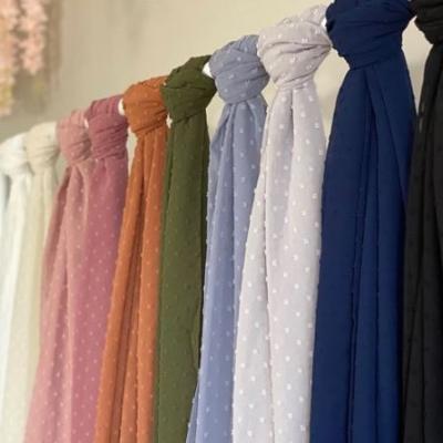 China Hot-selling hijab scarf design shawl woman 2021 ladies girle new long pom pom poms malaysian chiffon scarves for sale