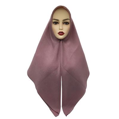 China Girle ladies woman new squishy cotton scarf square 110 cm x 110 square solid color women large scarves wraps for sale