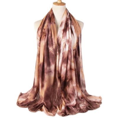 China High Quality Tied Dyed Shawl Hijab Muslim Hijab Malaysia 11 Color Spring Woman Girle Ladies and Summer Cotton Women Scarf for sale