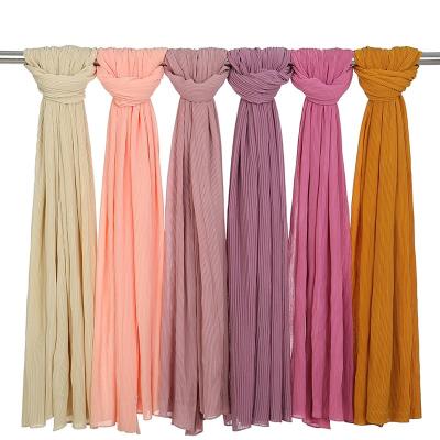 China Simple Muslim Hijab Women Ladies Girle Long Shawl Shawl Fold Hijabs Muslim Shawls Printed Chiffon Hijab for sale