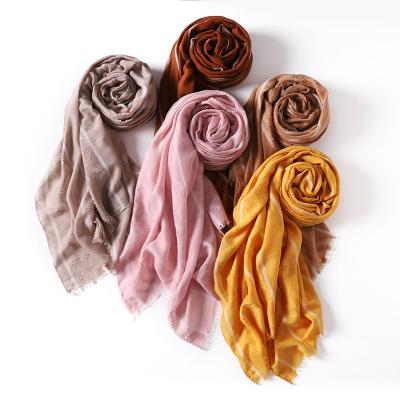 China Wholesale high quality cotton and shawl solid islamic malaysian cotton canvas scarves for sale