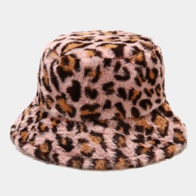 China 2021 Fashion Bucket Hats Fashion Bucket Hat Faux Fur Bucket Hat Leopard Print Bucket Hat for sale