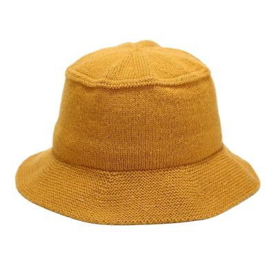 China Fashion Autumn Winter Mesh Bucket Hat Fashion Women Knitted Keep Warm Knit Bucket Hats for sale