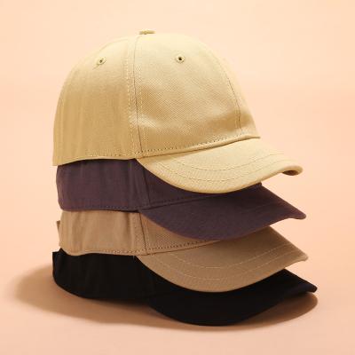 China Fashion Sports Hat Solid Color Dad Hat COMMON Brim Custom Short Hat Embroidered Baseball Cap Hats For Men for sale