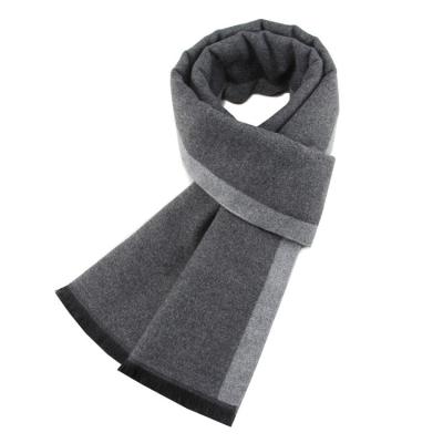 China Imitate Cashmere Luxury Fringed Plaid Customized Neck Brushed Vintage Cashmere Mens Scarf For Men for sale