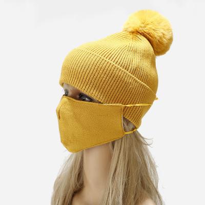 China Winter Medium Knitted Thick Climbing Hat Skull Bib Women Hearing Protection And Parent-child Warm Hat Hat Protective Mask for sale