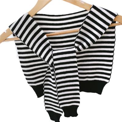 China 2021 Korean version wholesale fashion stripe black and white tank top shawl other shawls women's scarves and sweaters for sale