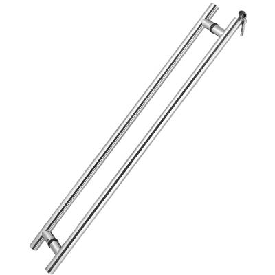 China Modern Y&Q Lockable Pull Handle/Top Locking Pull Handle/Pull Handle with Key and Bolt for Glass Doors for sale